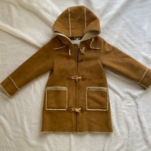 Girls Jacadi winter coat in dark tan color. Worn twice..size is 6a.